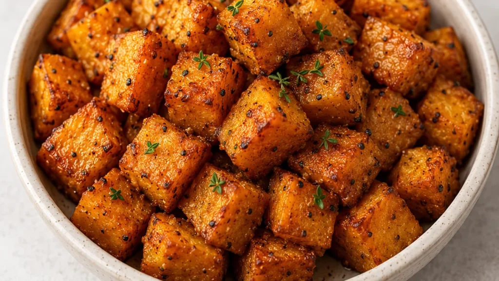 Crispy Air Fryer Pumpkin Bites - Discover how to make crispy air fryer pumpkin! Easy recipe ready in 25 minutes with savory seasonings. Perfect fall side dish.