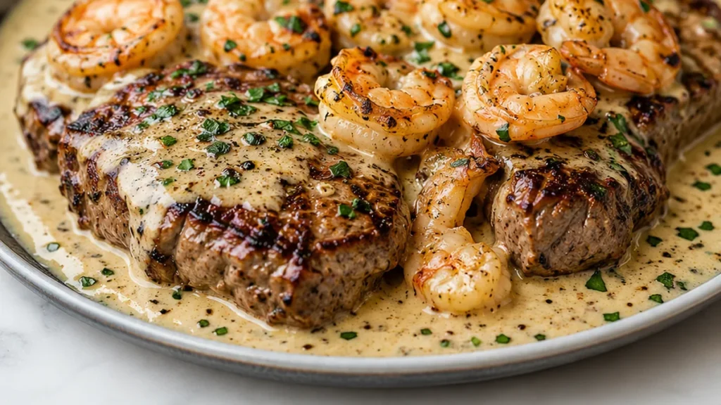 Air Fryer Steak & Shrimp Magic - Discover the ultimate Air Fryer Steak with a decadent Shrimp Cream Sauce! Quick, easy, and incredibly flavorful. Perfect for a