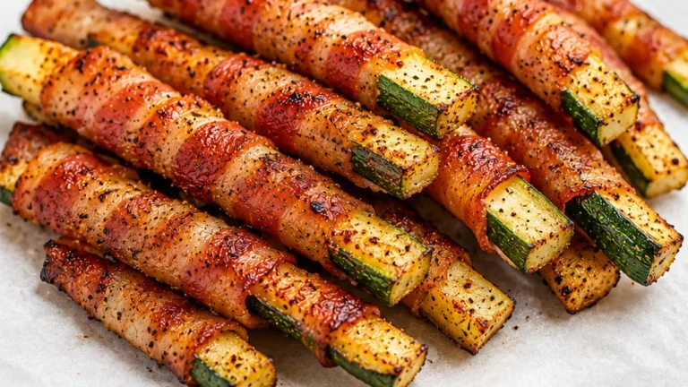 Bacon-Wrapped Zucchini Fries: Crispy Snack!