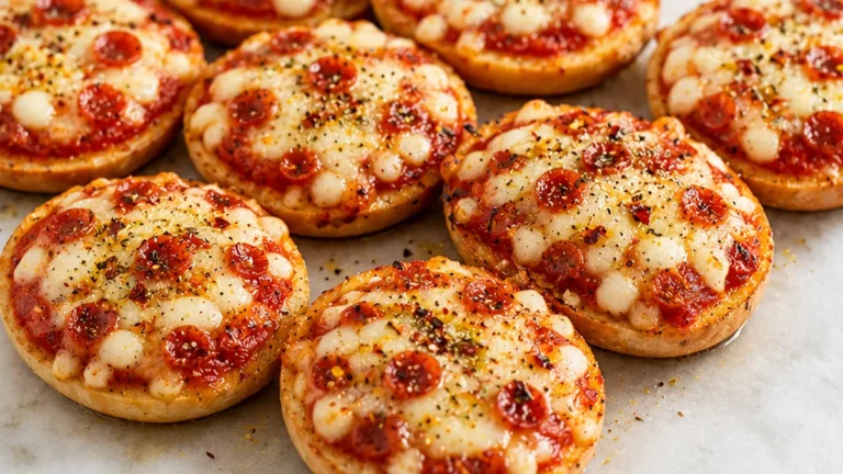 Air Fryer Bagel Bites Pizza