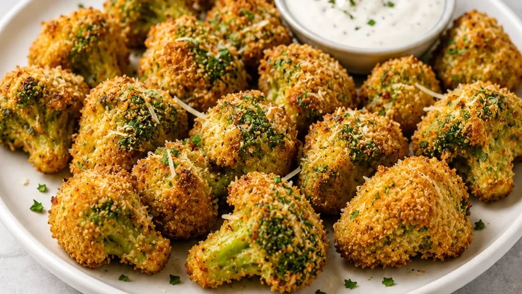 Crispy Air Fryer Broccoli Bites Recipe - Broccoli bites: Make the ultimate crispy air fryer broccoli snacks in under 30 minutes. Easy, delicious, and perfect fo