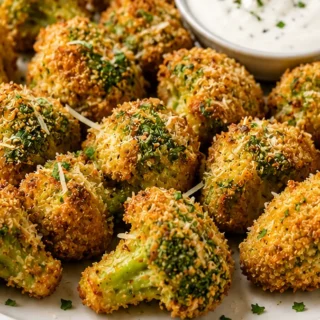 Crispy Air Fryer Broccoli Bites Recipe - Broccoli bites: Make the ultimate crispy air fryer broccoli snacks in under 30 minutes. Easy, delicious, and perfect fo