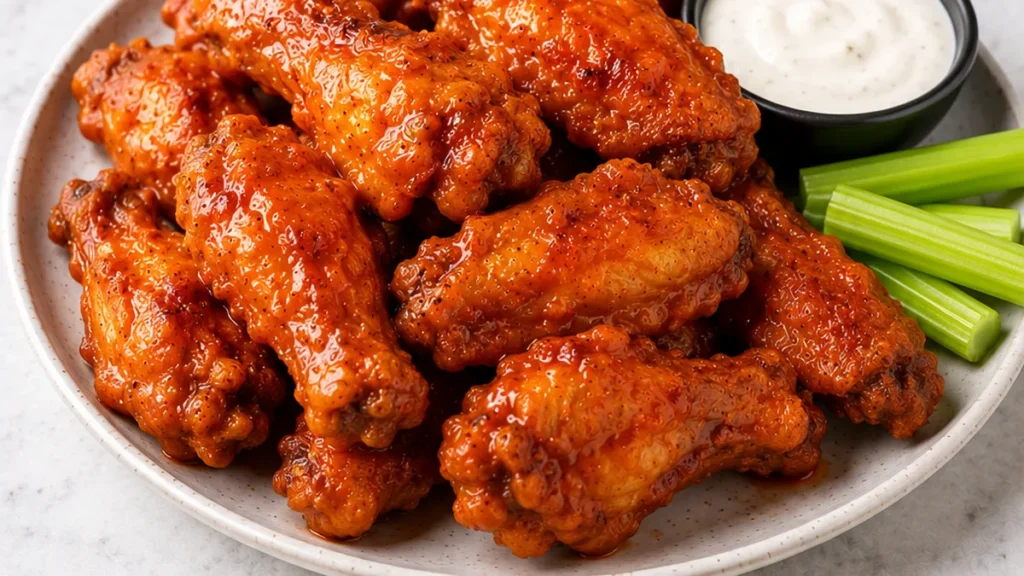 Crispy Air Fryer Buffalo Wings Recipe - Buffalo wings: Make the best crispy air fryer buffalo wings with homemade sauce in under 35 minutes. Easy recipe, perfec