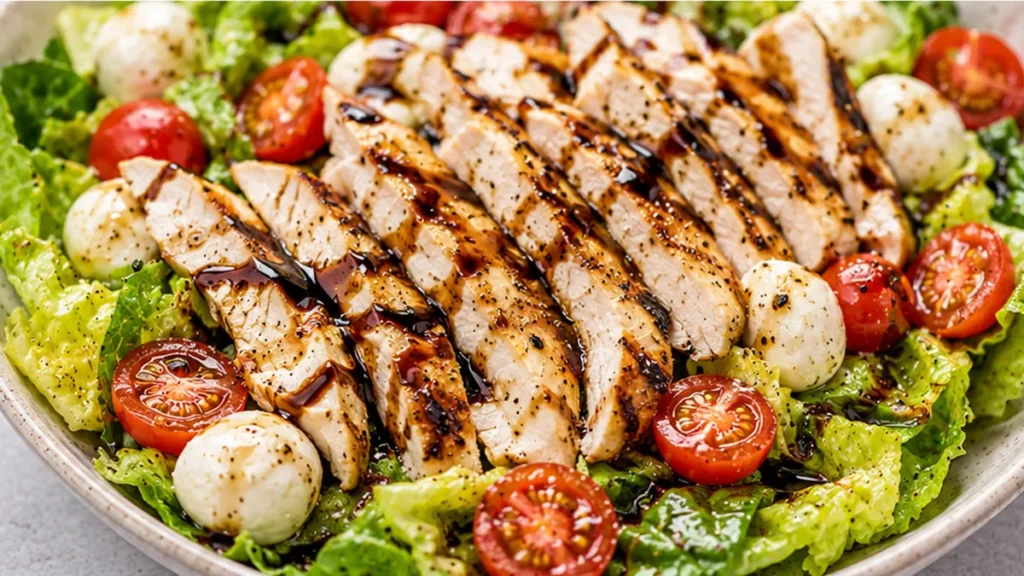 Chicken Caprese Salad Recipe - Discover the best Chicken Caprese salad recipe! A delicious and healthy meal with tender chicken, fresh tomatoes, mozzarella, and