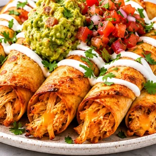 Crispy Air Fryer Chicken Flautas - Chicken flautas: Air fry these crispy, cheesy delights in under 30 minutes. Perfect for a quick and easy meal or appetizer.