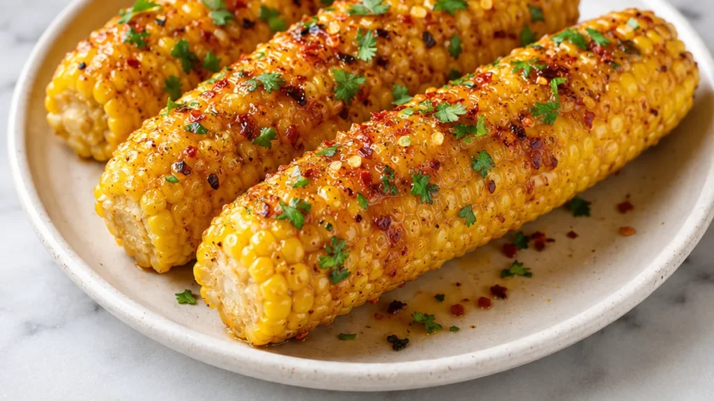 Air Fryer Corn on the Cob Recipe - corn cob - Discover the ultimate air fryer corn cob recipe! Perfectly tender and slightly charred with a delicious honey butt