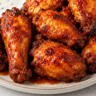 Crispy Air Fryer Frozen Chicken Wings - Discover the best way to make crispy frozen chicken wings in the air fryer. Easy recipe ready in under 30 minutes, no th