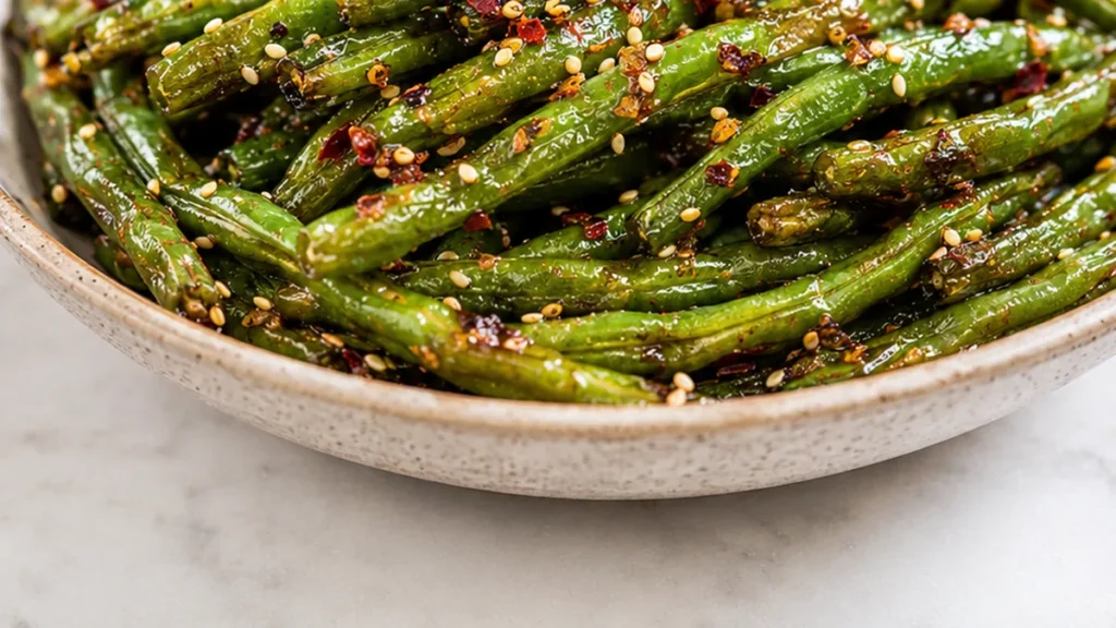 Crispy Air Fryer Green Beans - Discover easy Air Fryer Green Beans! Crispy, sweet, and savory perfection ready in 15 minutes. A must-try side dish that's incred