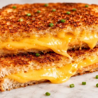 The ULTIMATE Melty Grilled Cheese - Air Fryer Magic!