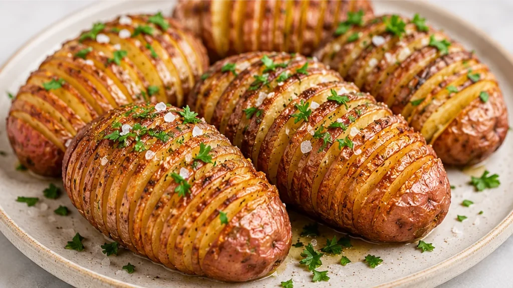 Crispy Air Fryer Hasselback Potatoes - Discover the best Air Fryer Hasselback Potatoes recipe! Crispy, tender, and bursting with flavor. Ready in under 30 minut
