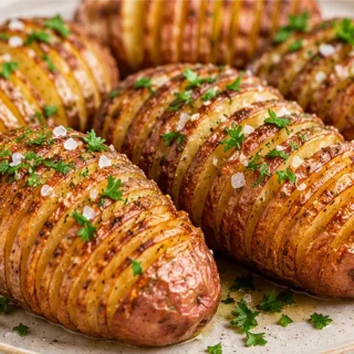 Crispy Air Fryer Hasselback Potatoes