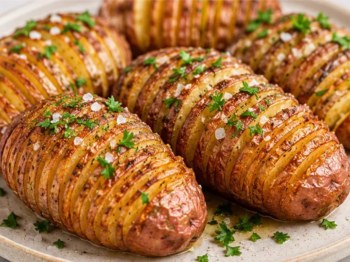 Crispy Air Fryer Hasselback Potatoes
