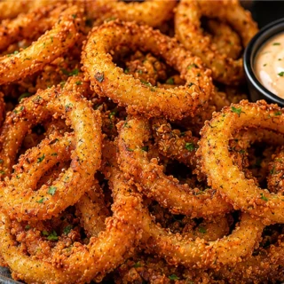 Crispy Keto Onion Rings: Guilt-Free Delight! Discover the best keto onion rings recipe! Crispy, golden, and guilt-free. Made with almond flour and pork rinds in