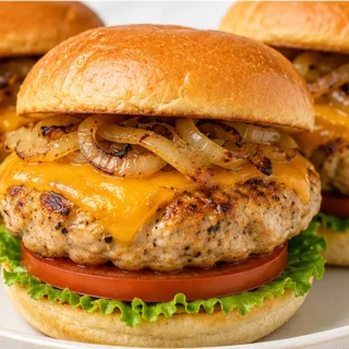 Juicy Air Fryer Turkey Burgers - Discover the best turkey burgers made in the air fryer! Juicy, flavorful, and ready in under 30 minutes. The perfect quick and