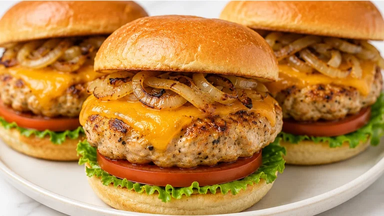 Juicy Air Fryer Turkey Burgers