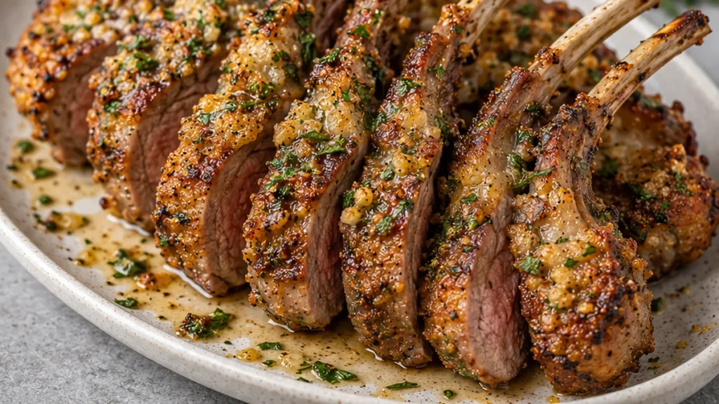 Juicy Air Fryer Lamb Chops: 15-Min Feast - Air fryer lamb: Make this incredible rack of lamb in just 18 minutes! Perfectly tender with a crispy Parmesan crust.