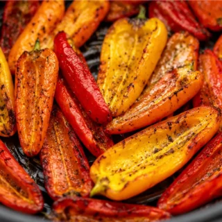 Irresistibly Crispy Air Fryer Mini Sweet Peppers!
