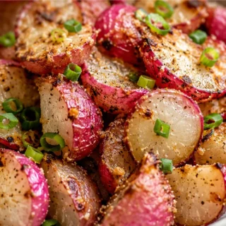 Crispy Air Fryer Radishes - Air fryer radishes: make this tender and crispy vegan side dish in under 15 minutes. A perfect, healthy snack or addition to any mea