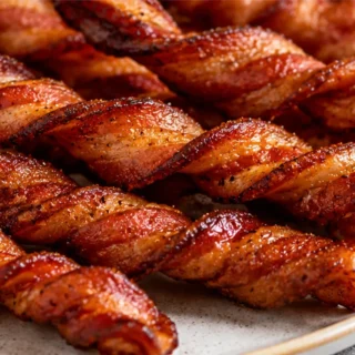 Crispy Air Fryer Twisted Bacon - Air fryer twisted bacon: enjoy crispy, flavorful bacon in minutes. Perfect for breakfast or brunch, make this delicious recipe