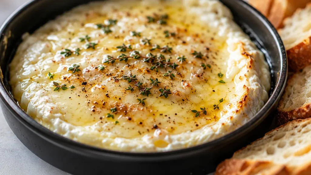 Air Fryer Baked Brie Dip Recipe - Baked brie: Make this incredibly easy air fryer baked brie dip in just 10 minutes! Creamy, garlicky, and perfect for parties.