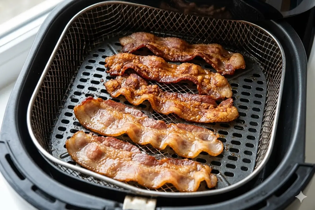 Cooking bacon in air fryer — The temperature debate, settled