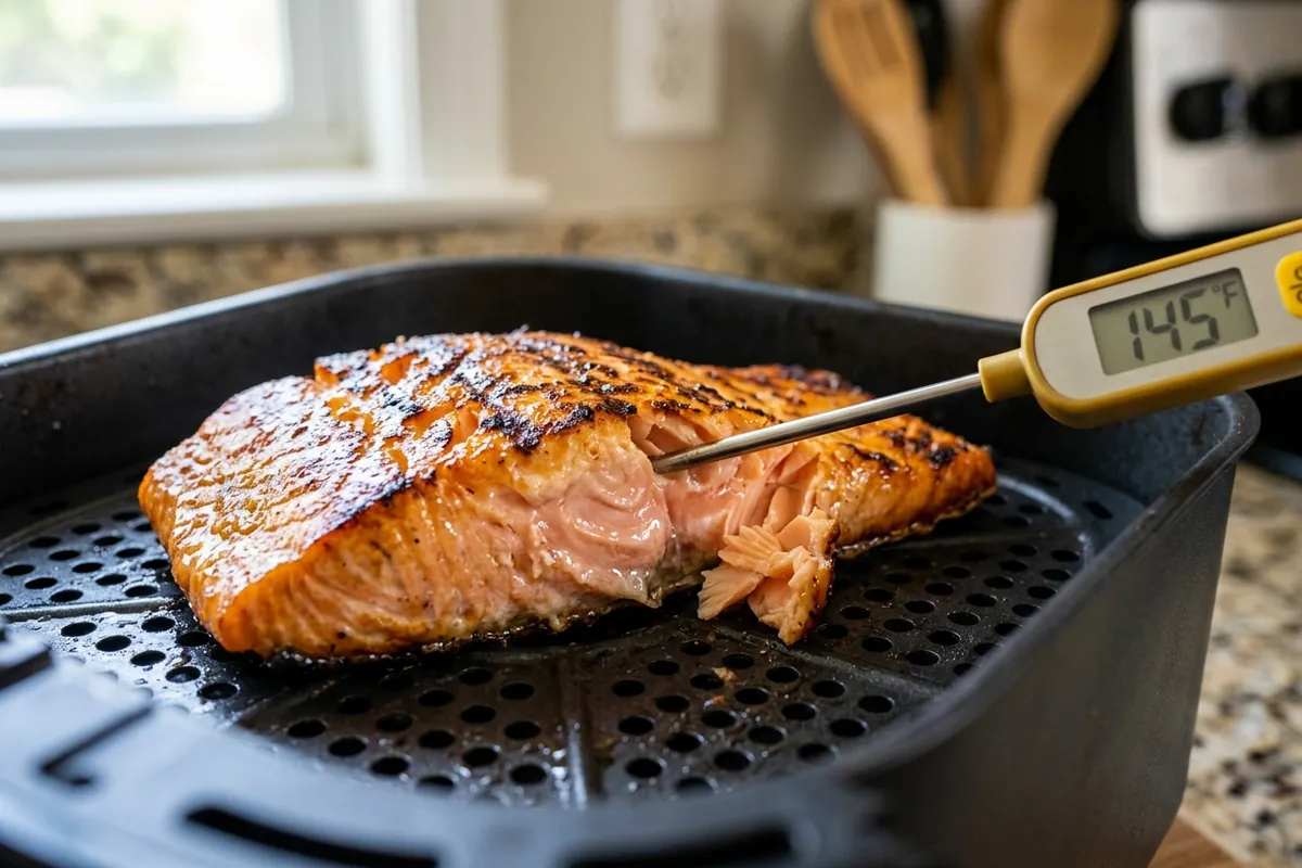 The 145 Degree Finish and Why You Pull It Early Cooking salmon in air fryer — The 145 Degree Finish and Why You Pull It Early