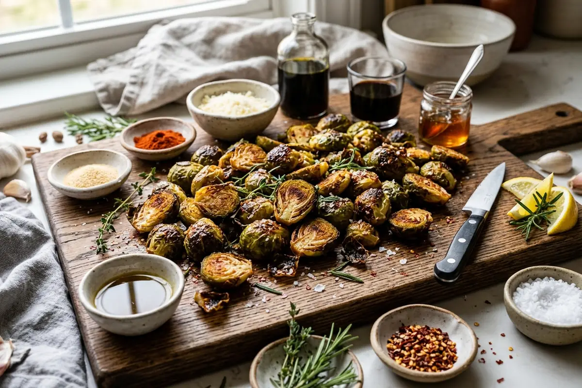 Frozen brussel sprouts air fryer — Seasoning and flavor combinations