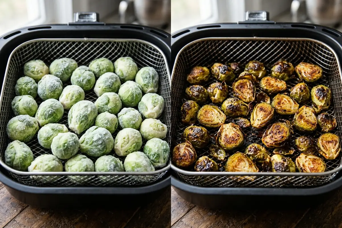 Frozen brussel sprouts air fryer — The two-stage method, step by step