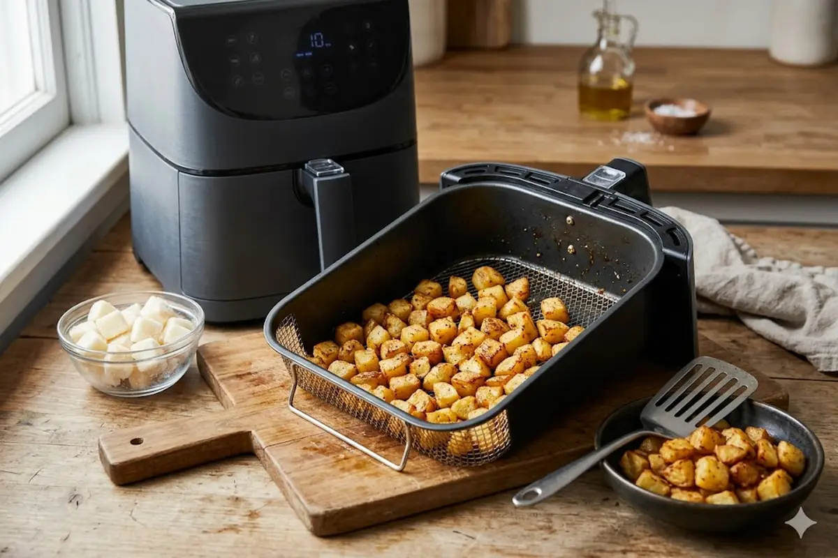 Frozen diced potatoes in air fryer — Make Ahead and Reheating