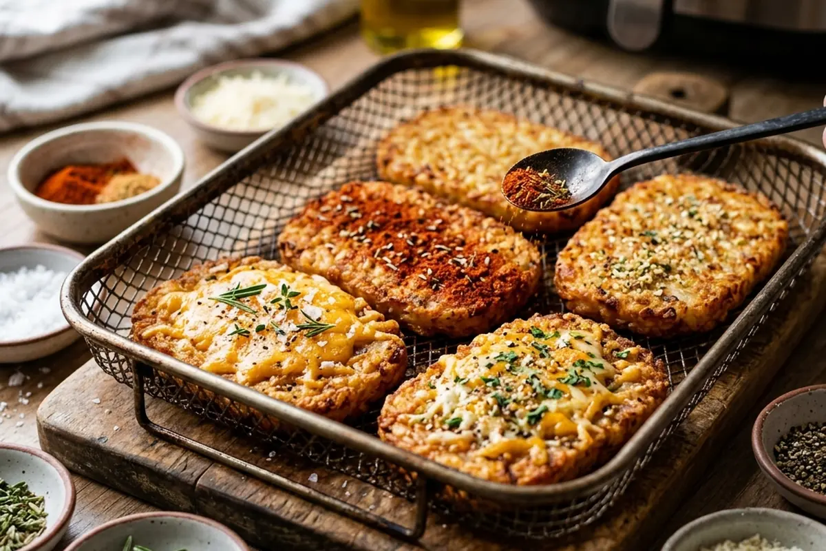 frozen hash brown patties in air fryer step by step