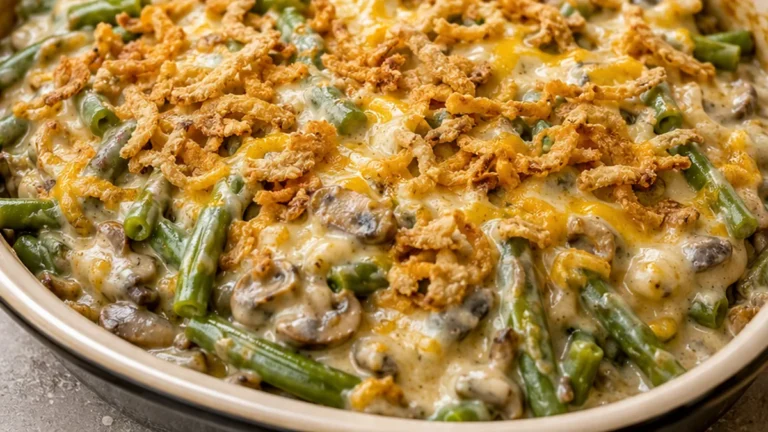 Crispy Air Fryer Green Bean Casserole