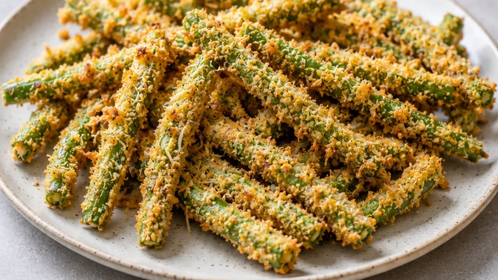 Crispy Air Fryer Green Bean Fries - Green bean fries: Make these incredibly crispy air fryer green bean fries in just 20 minutes. A healthy-ish, addictive snack