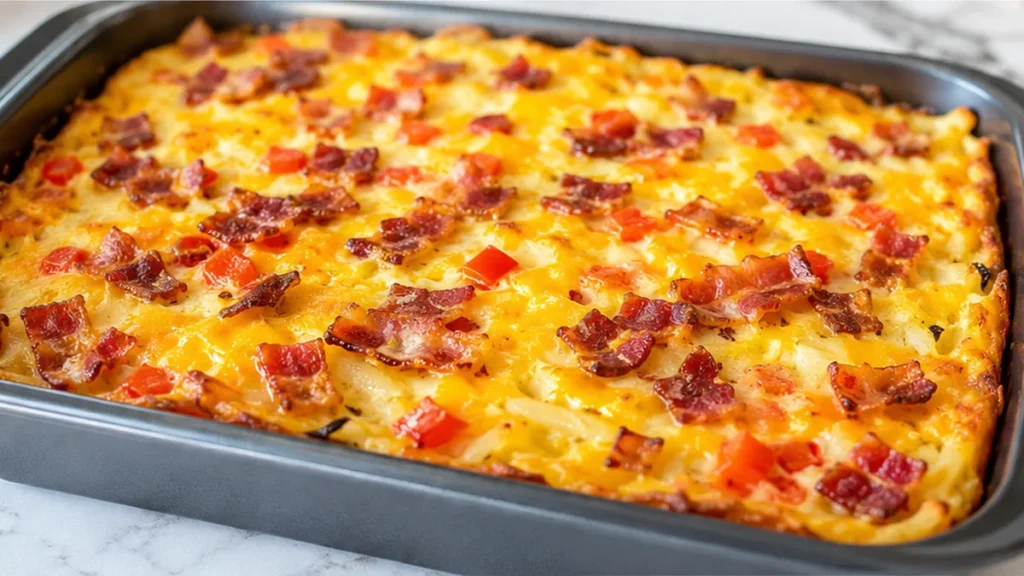 Crispy Hash Brown Casserole: Your Dream Breakfast! Hash brown casserole: Make this incredibly easy and delicious breakfast casserole in your air fryer in under