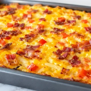 Crispy Hash Brown Casserole: Your Dream Breakfast! Hash brown casserole: Make this incredibly easy and delicious breakfast casserole in your air fryer in under