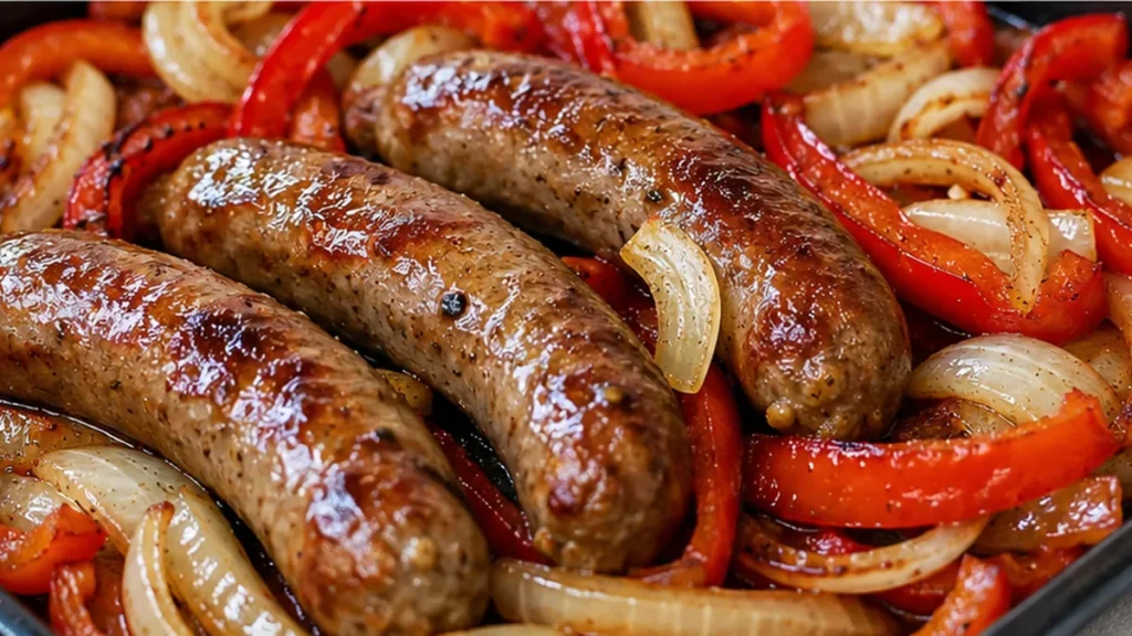 Juicy Italian Sausage Feast! Crispy Peppers & Onions! Italian sausage air fryer recipe: Whip up this quick and delicious dish with peppers and onions in under 2