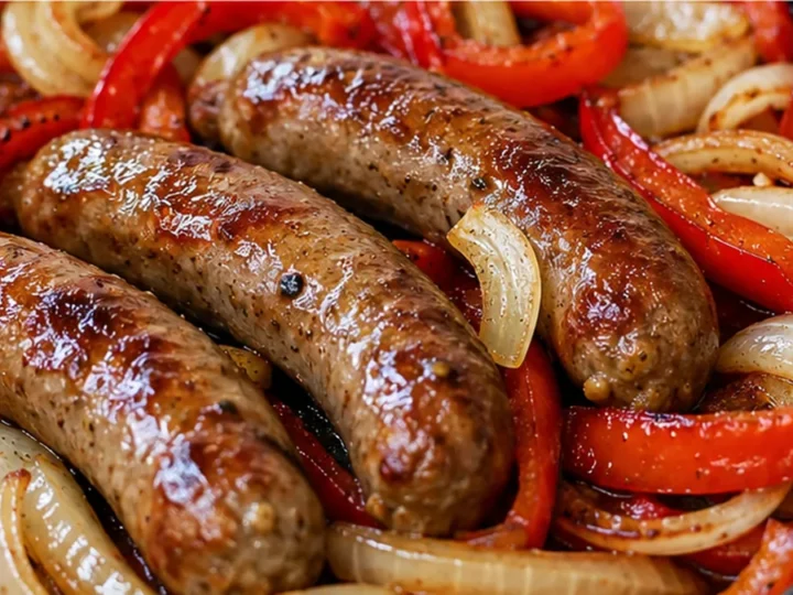 Juicy Italian Sausage Feast! Crispy Peppers & Onions!