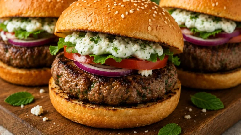 Juicy Air Fryer Lamb Burgers