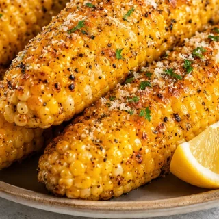 Air Fryer Lemon Pepper Corn - Lemon Pepper Corn: Make this irresistible air fryer recipe in just 18 minutes! Tender corn with zesty lemon pepper and garlic is t