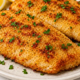 Crispy Parmesan Fish: Air Fryer Magic! Parmesan fish: Make this easy air fryer recipe in under 25 minutes! Crispy, garlicky, and perfectly cooked white fish wit
