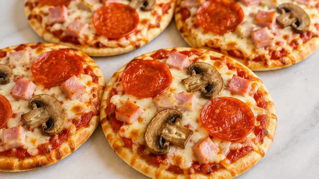 Quick Air Fryer Pita Pizzas - Pita pizza: Make this quick and easy air fryer recipe in under 10 minutes! Crispy pita, melty cheese, and endless topping options