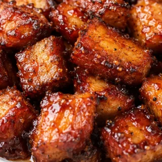 Crispy Pork Belly Bites: Addictive Snack! Pork belly bites: Master these crispy, juicy bites in under 30 minutes! Easy air fryer recipe with irresistible flavor