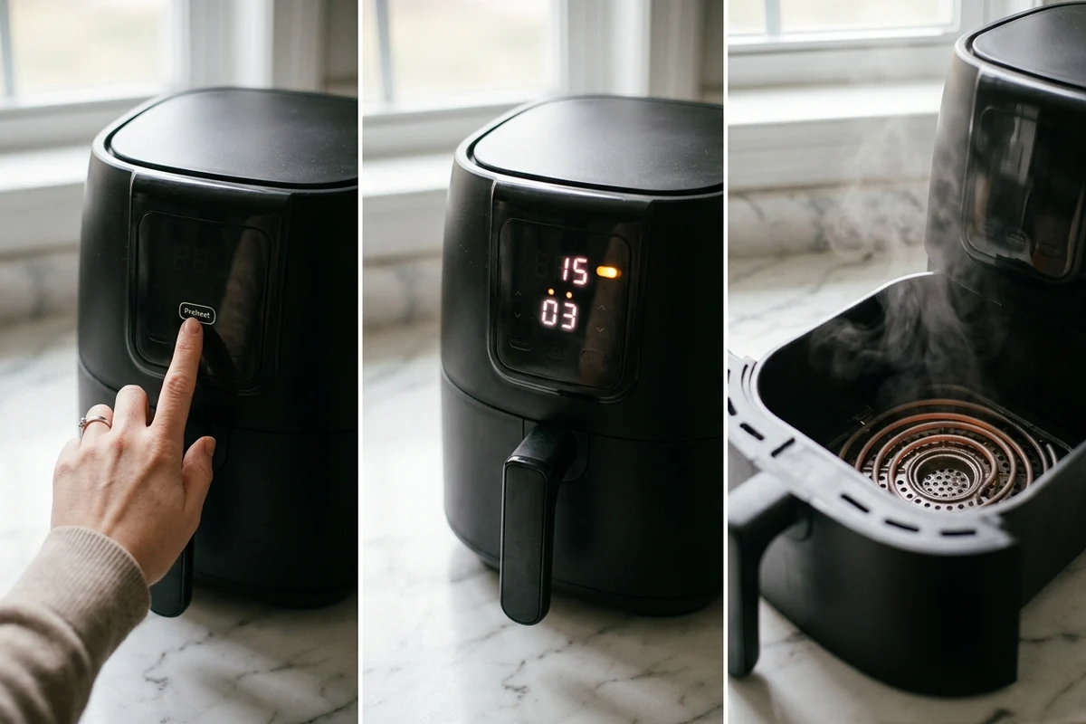Preheat air fryer — How to preheat, step by step