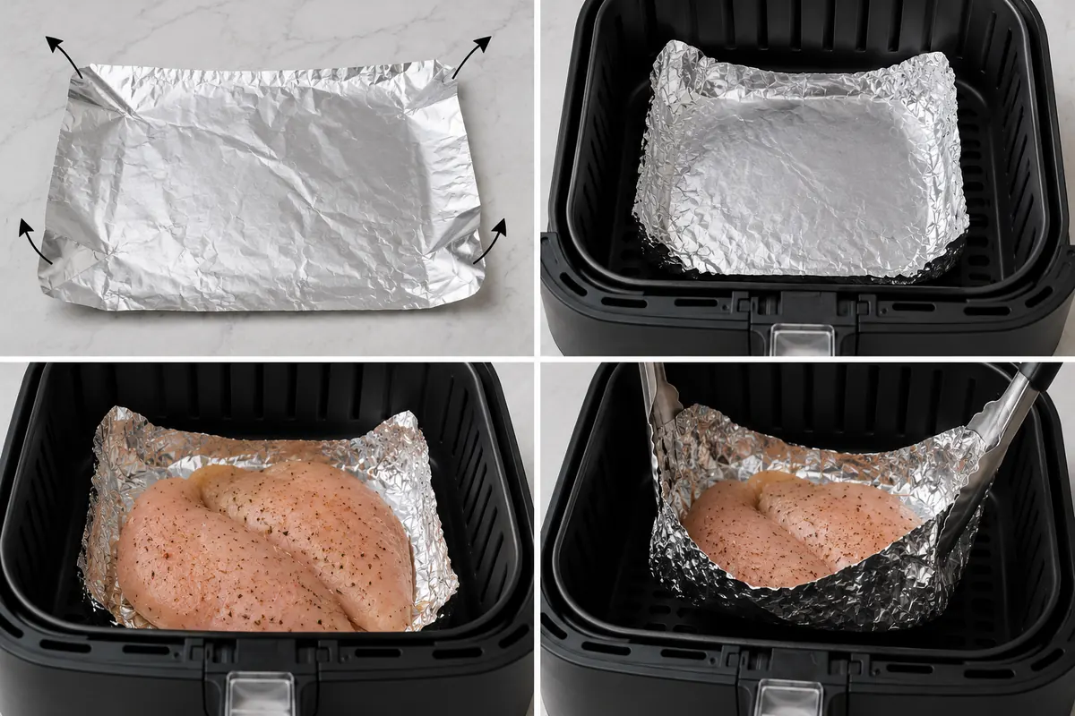 Put foil in an air fryer — How to Make a Foil Sling the Right Way