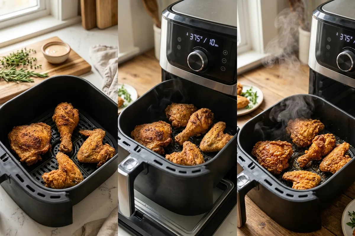 Reheating fried chicken in air fryer — The method, step by step