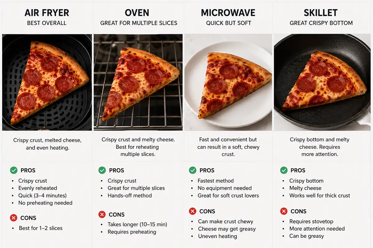 Air Fryer vs the Other Reheating Methods Reheating pizza in air fryer — Air Fryer vs the Other Reheating Methods