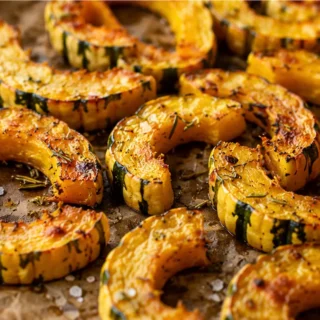 Crispy Roasted Delicata Squash: Your Fall Favorite! Roasted delicata squash: master this tender, caramelized side dish in the oven or air fryer. Simple ingredie