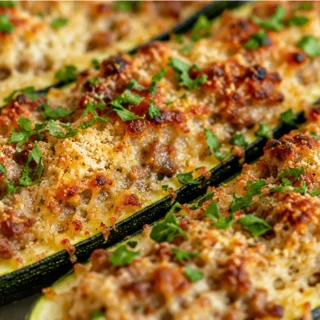 ️ Amazing Air Fryer Stuffed Zucchini Boats!