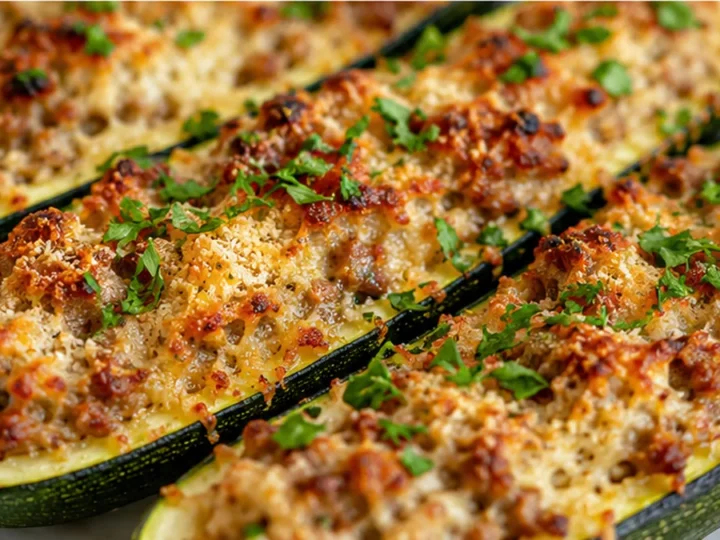 Amazing Air Fryer Stuffed Zucchini Boats!