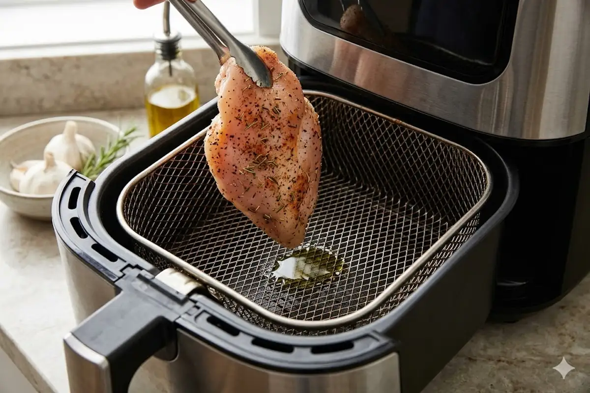 Should you preheat, and does oil matter? To cook chicken breast in air fryer — Should you preheat, and does oil matter?