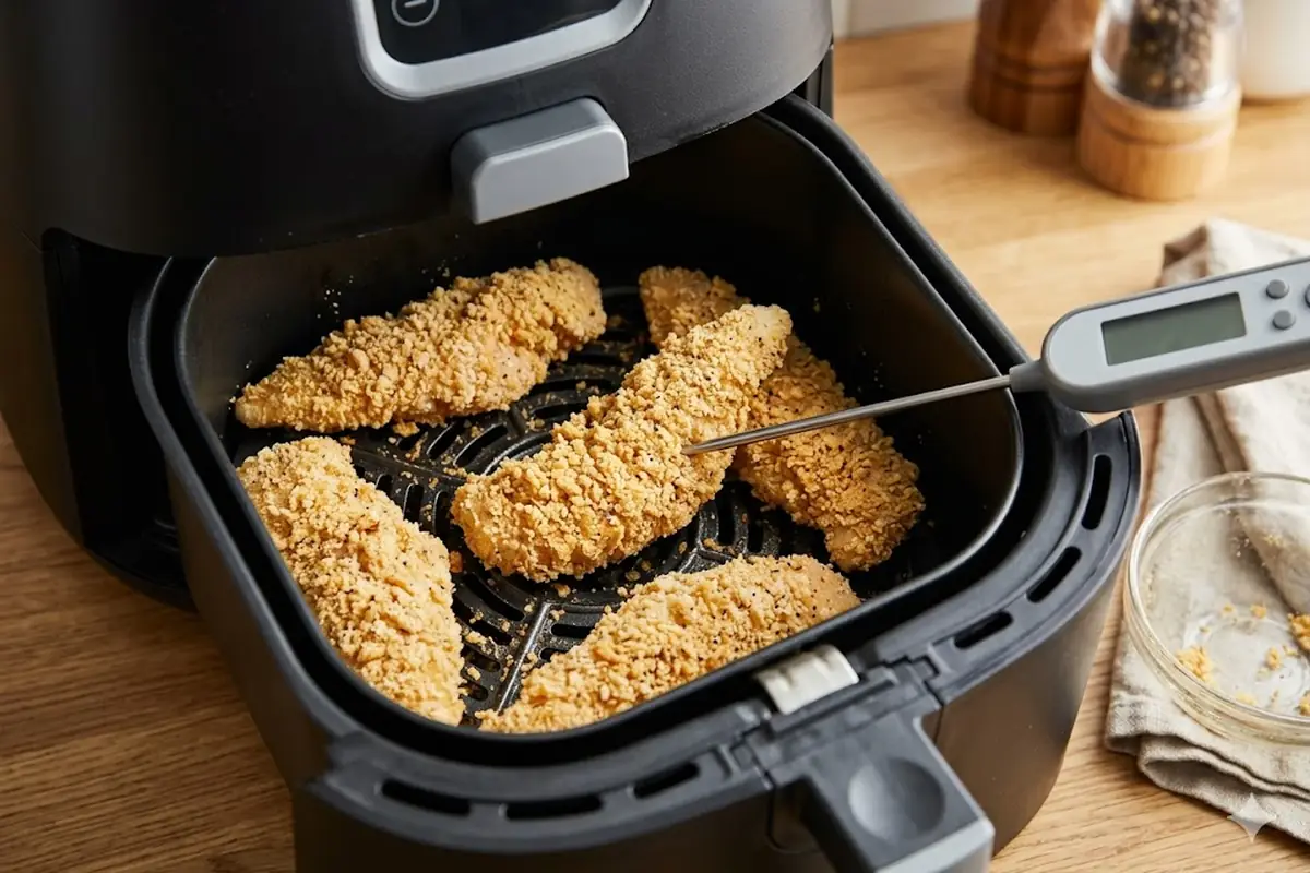 To cook chicken tenders in air fryer — 165 degrees F is the only number that matters